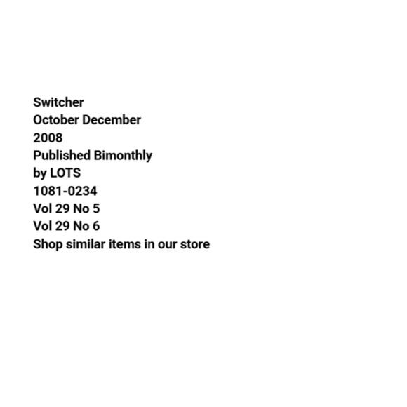 Lot 2 Switcher October December 2008  Magazine Angela Trotta Thomas Model Hobby - Picture 3 of 6